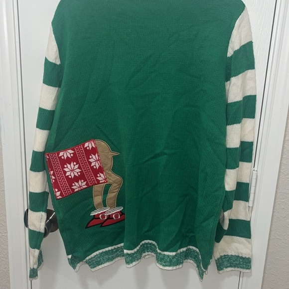 Holiday Time Christmas theme sweater size XL 16-18. Reindeer with 🔔 & 👓 = fun - Picture 6 of 10